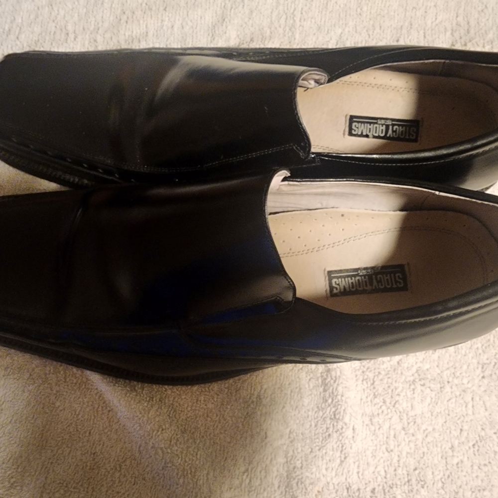 Stacy Adams Black Leather Slipons. 24363-001. Size 13M - Picture 4 of 6